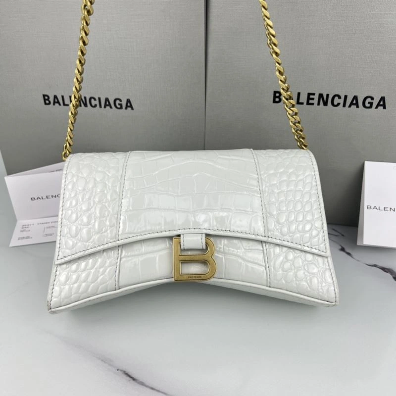Seasonal Balenciaga Hourglass Chain Crossbody Bag - Petite B-Shaped Elegance 78656