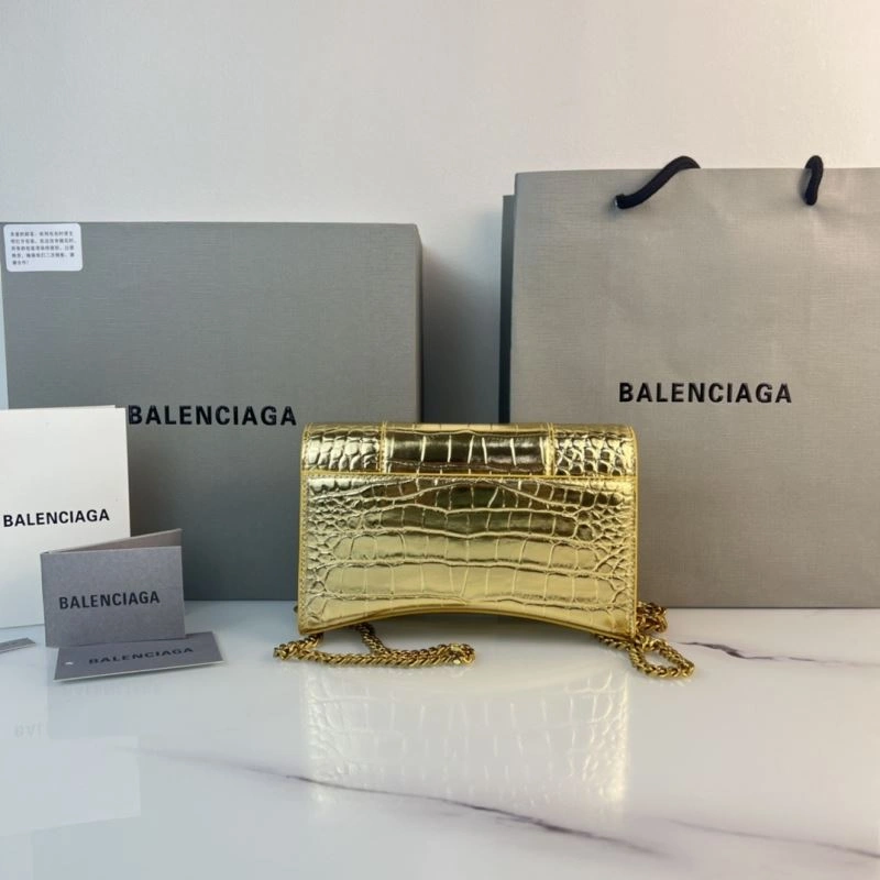 MultiPurpose Balenciaga Hourglass Chain Crossbody Bag - Petite Elegance in Cowhide 78658