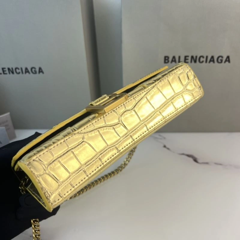 MultiPurpose Balenciaga Hourglass Chain Crossbody Bag - Petite Elegance in Cowhide 78658