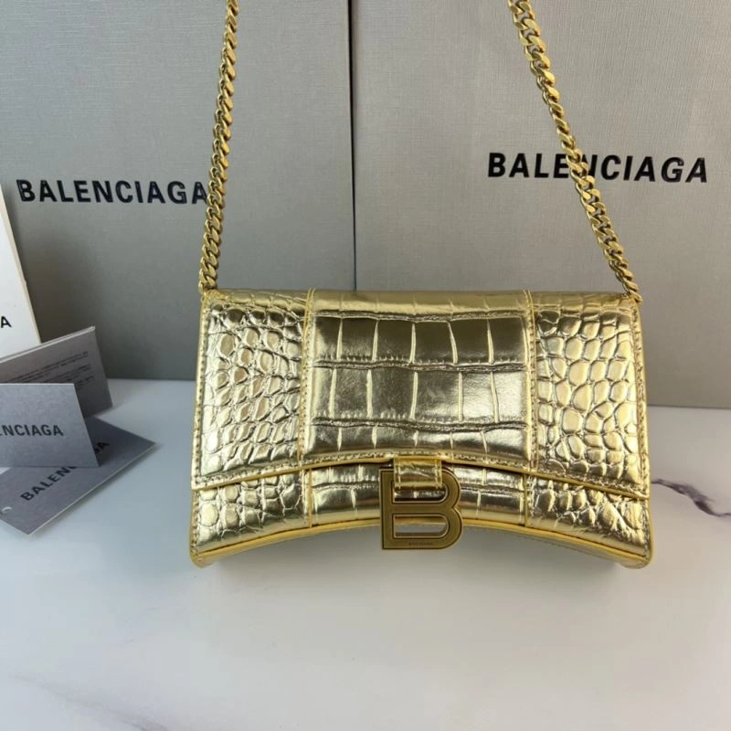 MultiPurpose Balenciaga Hourglass Chain Crossbody Bag - Petite Elegance in Cowhide 78658