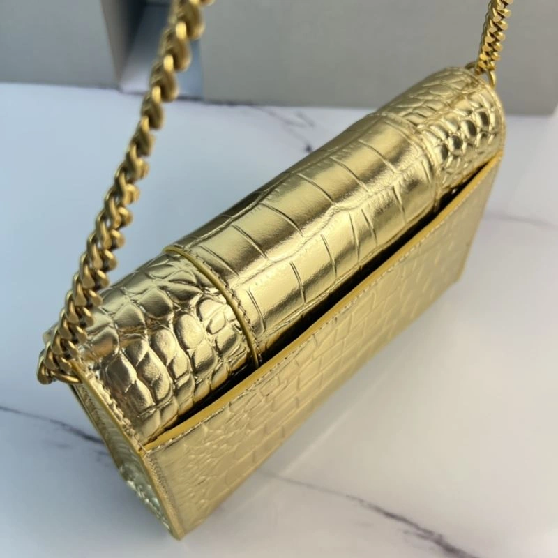 MultiPurpose Balenciaga Hourglass Chain Crossbody Bag - Petite Elegance in Cowhide 78658