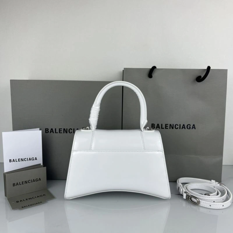 Durable Balenciaga Hourglass Cowhide Bag with Silver Buckle - 23x10x24cm 78742