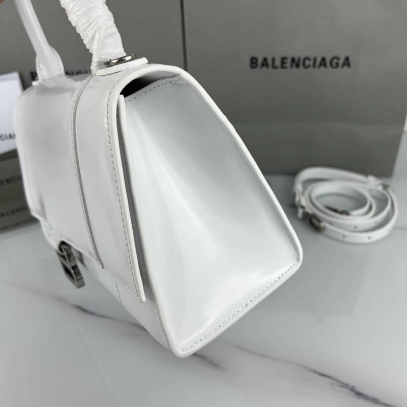 Durable Balenciaga Hourglass Cowhide Bag with Silver Buckle - 23x10x24cm 78742