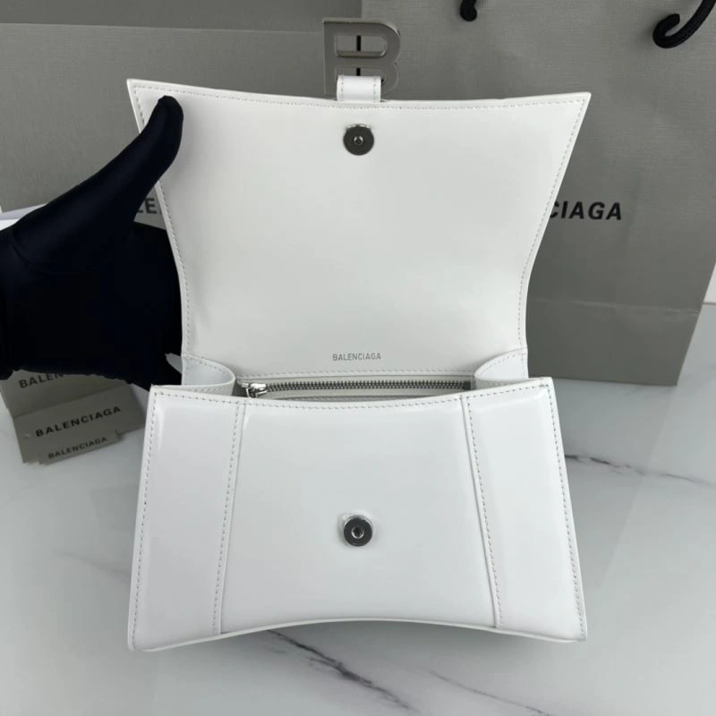 Durable Balenciaga Hourglass Cowhide Bag with Silver Buckle - 23x10x24cm 78742