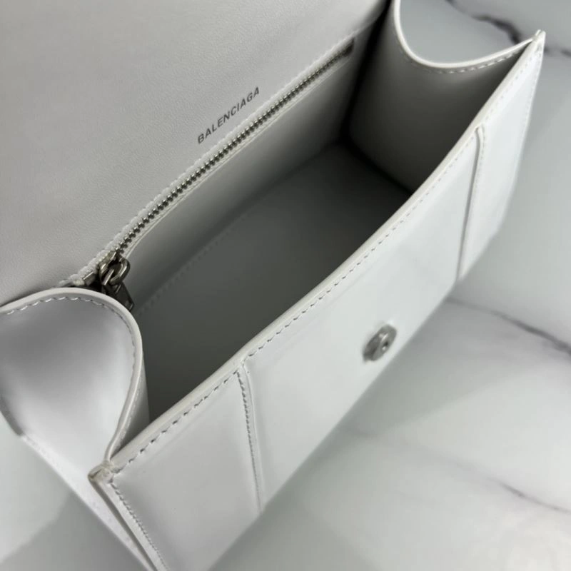 Durable Balenciaga Hourglass Cowhide Bag with Silver Buckle - 23x10x24cm 78742