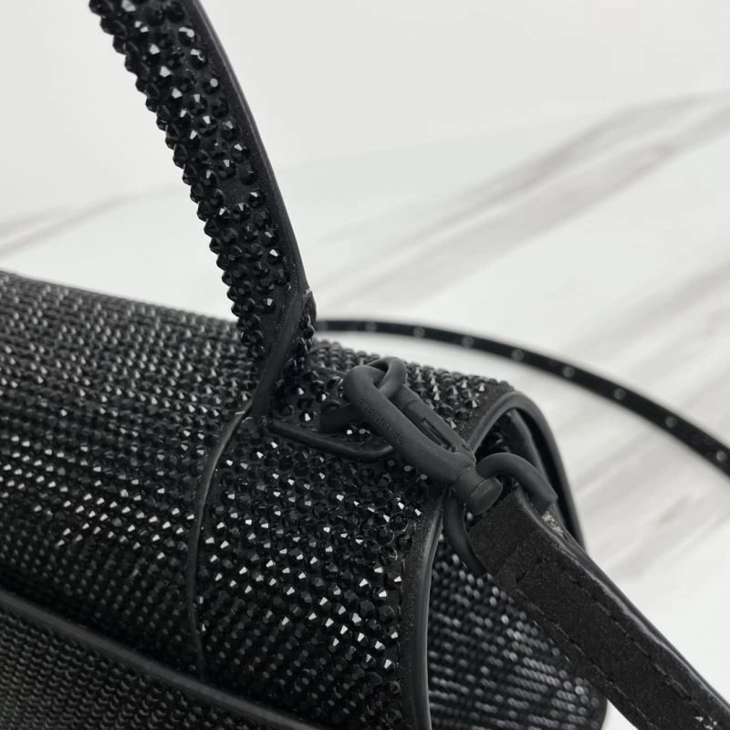 Original Balenciaga Hourglass Crocodile-Embossed Bag - Style 78750