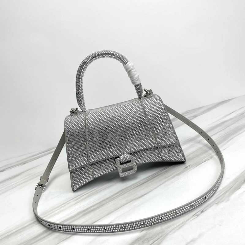 Lightweight Balenciaga Hourglass Crocodile Embossed Bag - Style 78749
