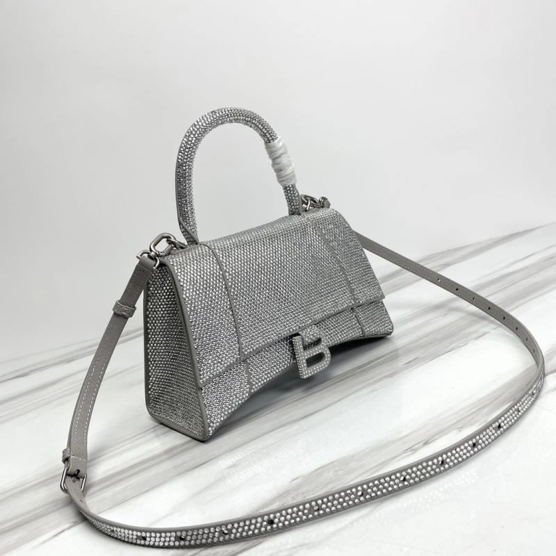 Lightweight Balenciaga Hourglass Crocodile Embossed Bag - Style 78749