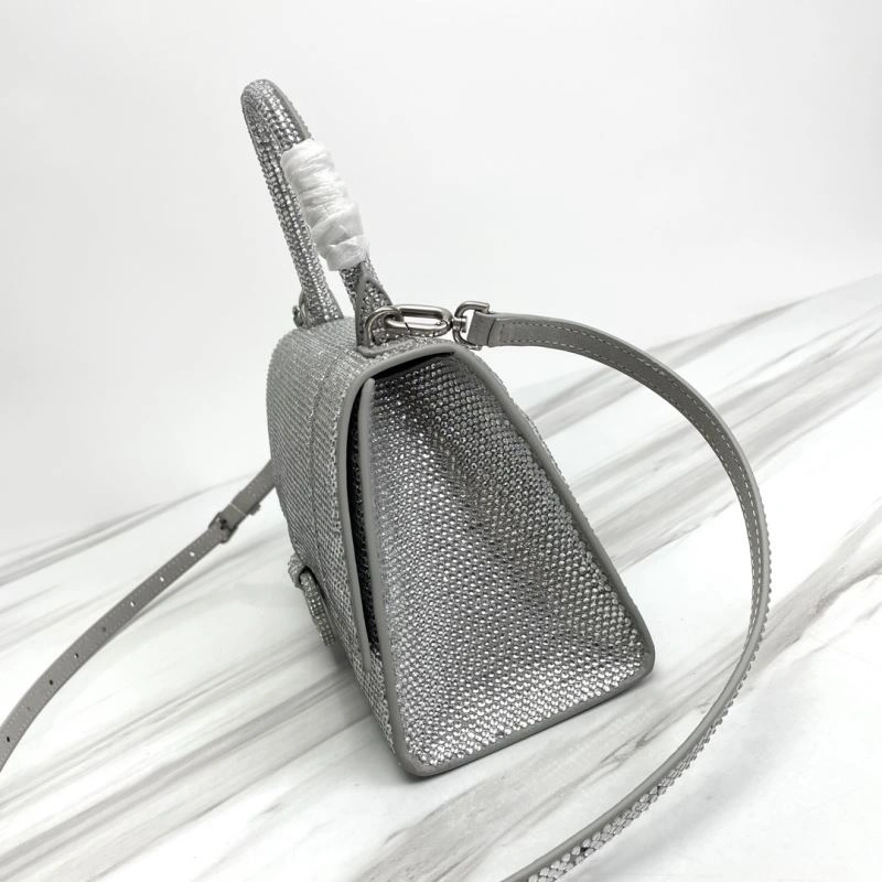 Lightweight Balenciaga Hourglass Crocodile Embossed Bag - Style 78749