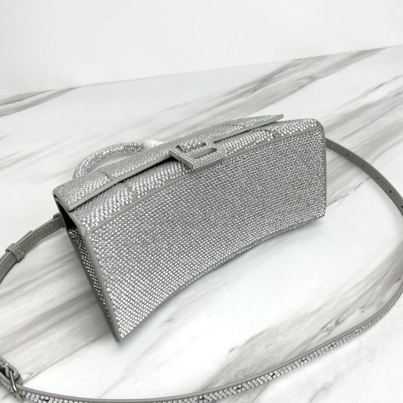 Lightweight Balenciaga Hourglass Crocodile Embossed Bag - Style 78749