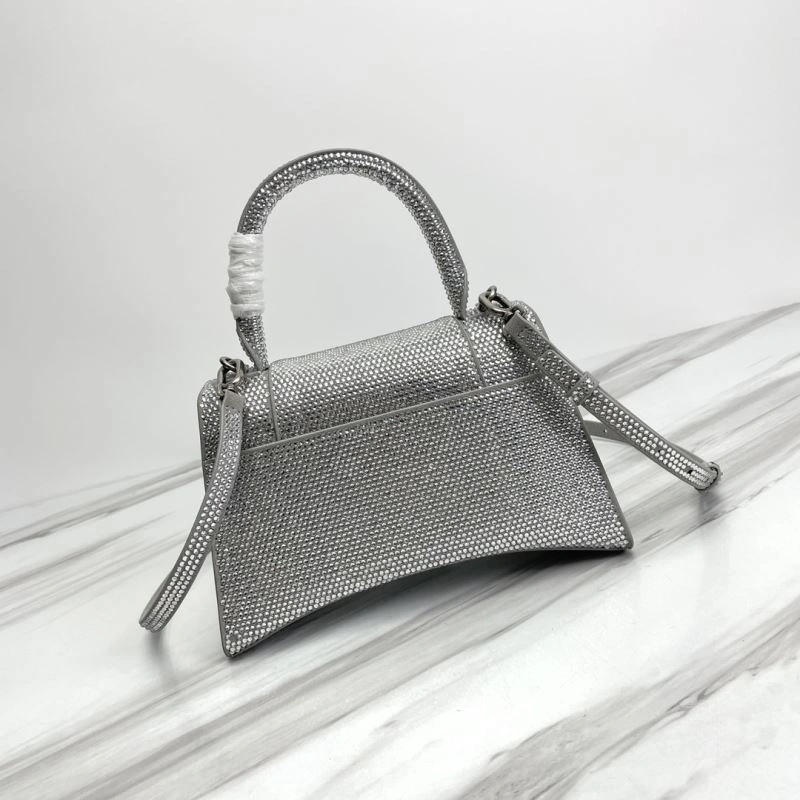 Lightweight Balenciaga Hourglass Crocodile Embossed Bag - Style 78749