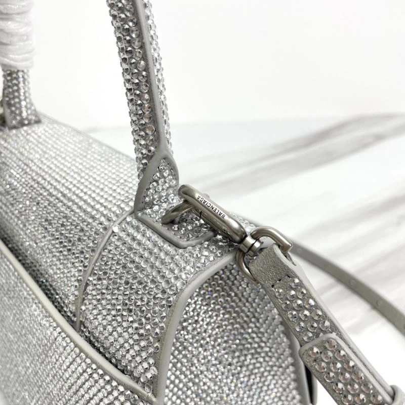 Lightweight Balenciaga Hourglass Crocodile Embossed Bag - Style 78749