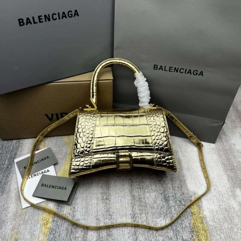 Balenciaga Hourglass Crocodile Gold Bag - VIP Edition ModernLook 78706
