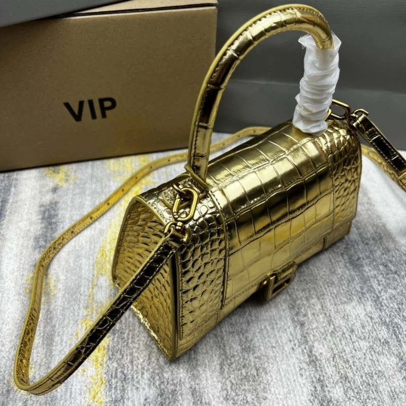 Balenciaga Hourglass Crocodile Gold Bag - VIP Edition ModernLook 78706