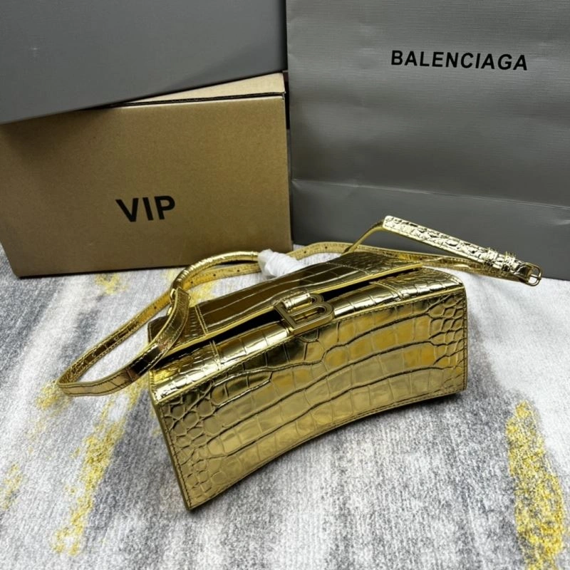 Balenciaga Hourglass Crocodile Gold Bag - VIP Edition ModernLook 78706