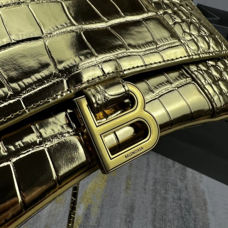 Balenciaga Hourglass Crocodile Gold Bag - VIP Edition ModernLook 78706