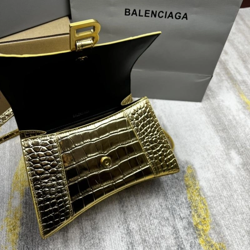 Balenciaga Hourglass Crocodile Gold Bag - VIP Edition ModernLook 78706