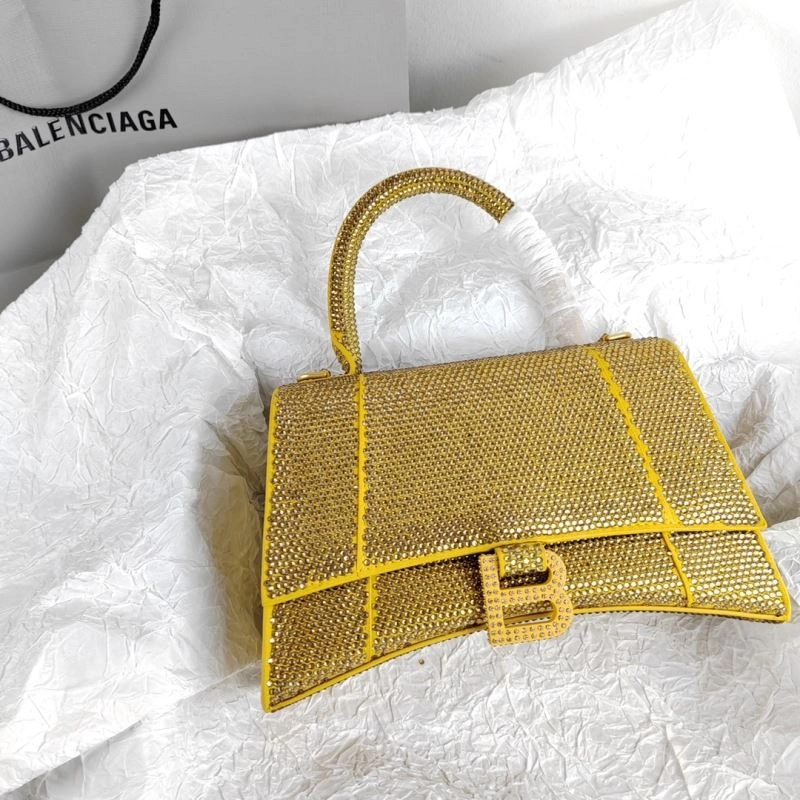 Packable Balenciaga Hourglass Crocodile Grain Handcrafted Bag 78623