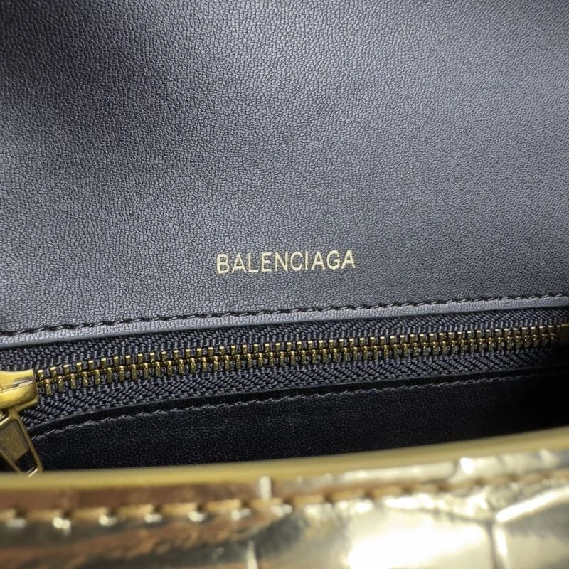Balenciaga Hourglass Crocodile Moon Bag with Gold Buckle Tailored 70049
