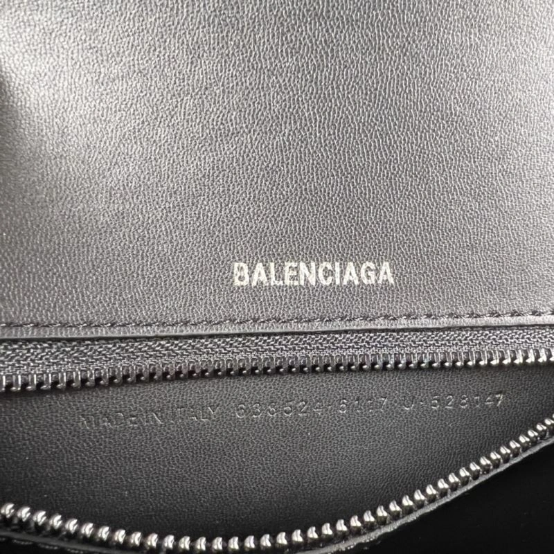 Balenciaga Hourglass Crocodile Pattern Bag - Black Buckle Thermal 78711
