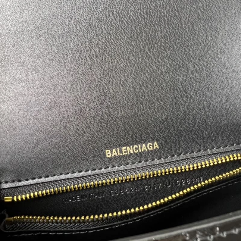 Balenciaga Hourglass Crocodile Pattern Bag with Gold Buckle Soft 78713