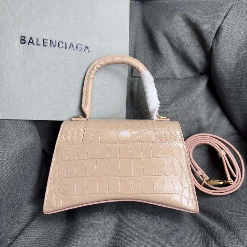 Balenciaga Hourglass Crocodile Pattern Bag with Gold Buckle Lightweight 69964