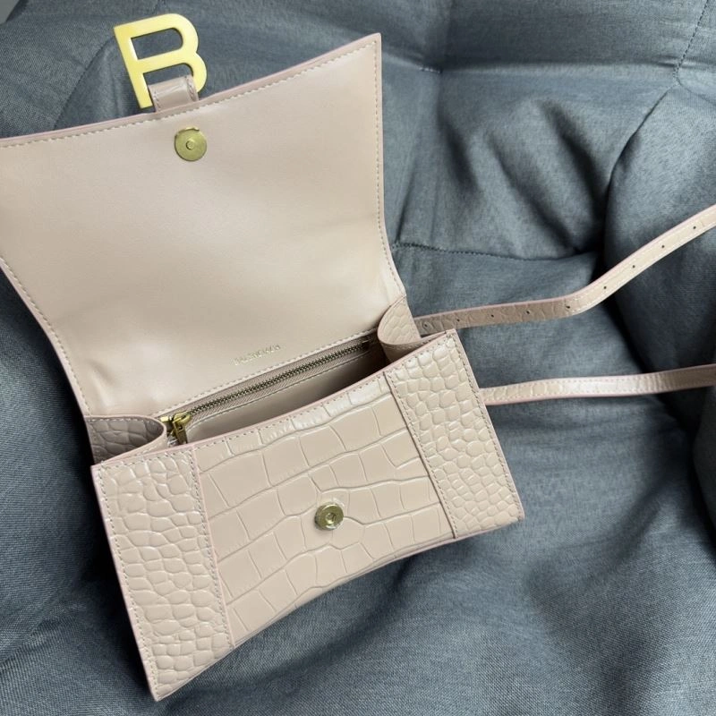 Balenciaga Hourglass Crocodile Pattern Bag with Gold Buckle Lightweight 69964