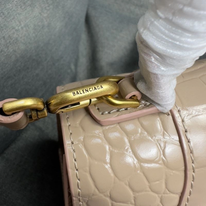 Balenciaga Hourglass Crocodile Pattern Bag with Gold Buckle Lightweight 69964