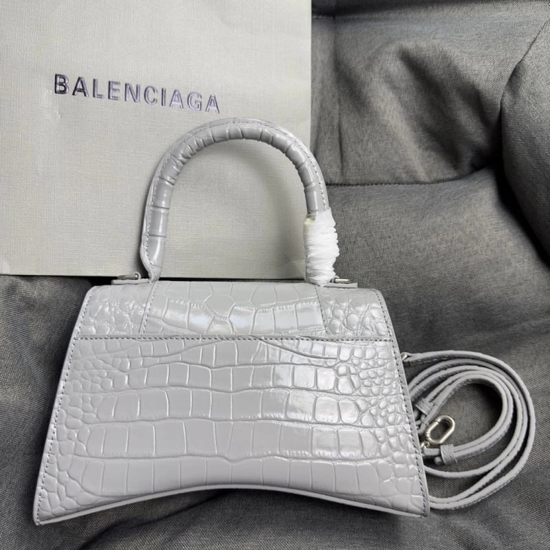 Balenciaga Hourglass Crocodile Pattern Bag with Silver Buckle Functional 70026