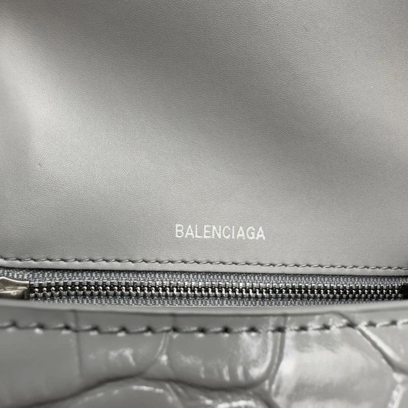 Balenciaga Hourglass Crocodile Pattern Bag with Silver Buckle Functional 70026