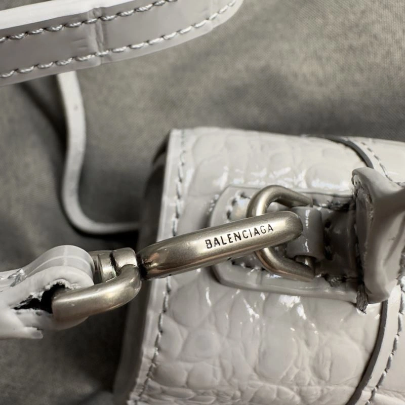 Balenciaga Hourglass Crocodile Pattern Bag with Silver Buckle Functional 70026