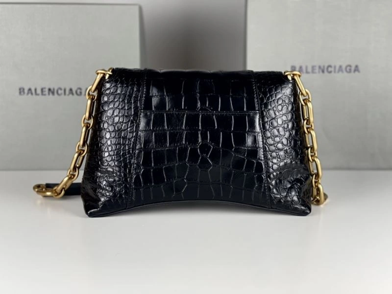 Balenciaga Hourglass Crocodile Pattern Chain Shoulder Bag MoistureWicking 72580
