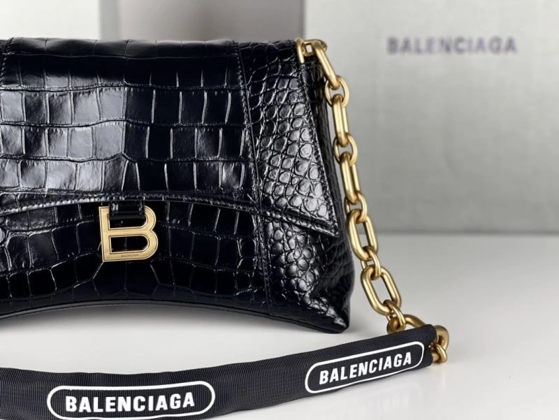 Balenciaga Hourglass Crocodile Pattern Chain Shoulder Bag MoistureWicking 72580