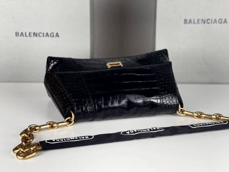Balenciaga Hourglass Crocodile Pattern Chain Shoulder Bag MoistureWicking 72580