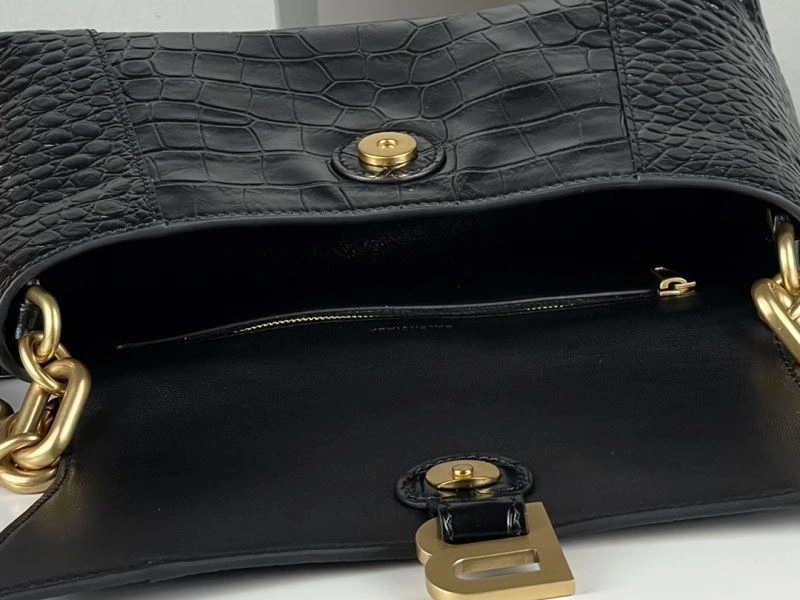 Balenciaga Hourglass Crocodile Pattern Chain Shoulder Bag MoistureWicking 72580