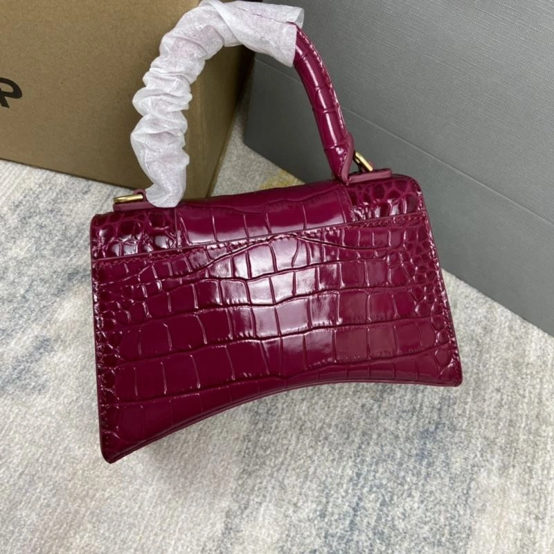 UrbanStyle Balenciaga Hourglass Crocodile-Pattern Cherry Red Bag 78686