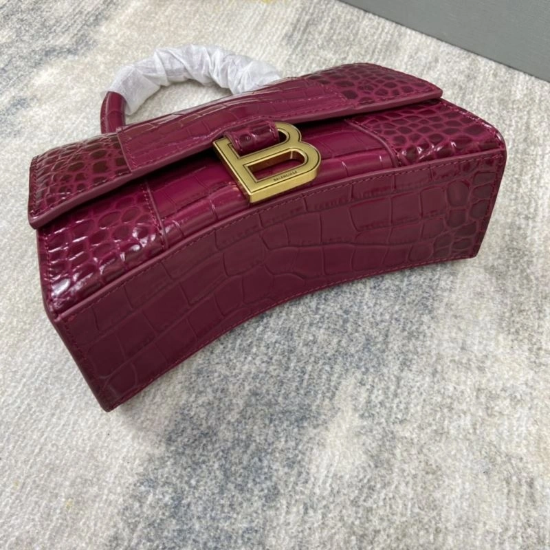UrbanStyle Balenciaga Hourglass Crocodile-Pattern Cherry Red Bag 78686