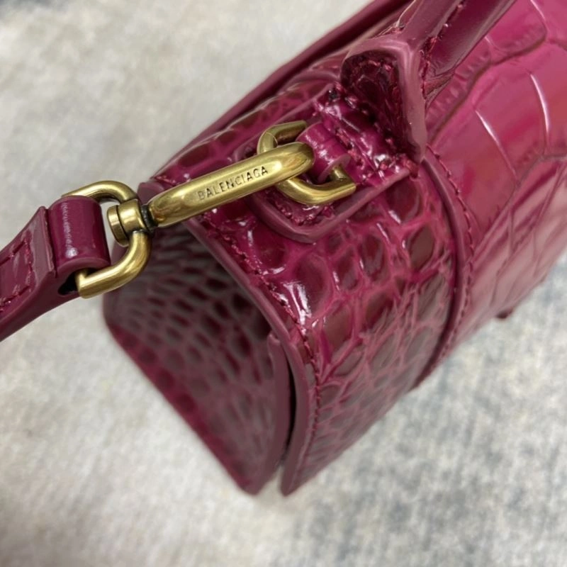 UrbanStyle Balenciaga Hourglass Crocodile-Pattern Cherry Red Bag 78686