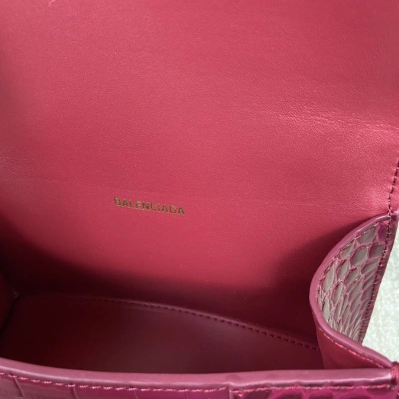UrbanStyle Balenciaga Hourglass Crocodile-Pattern Cherry Red Bag 78686