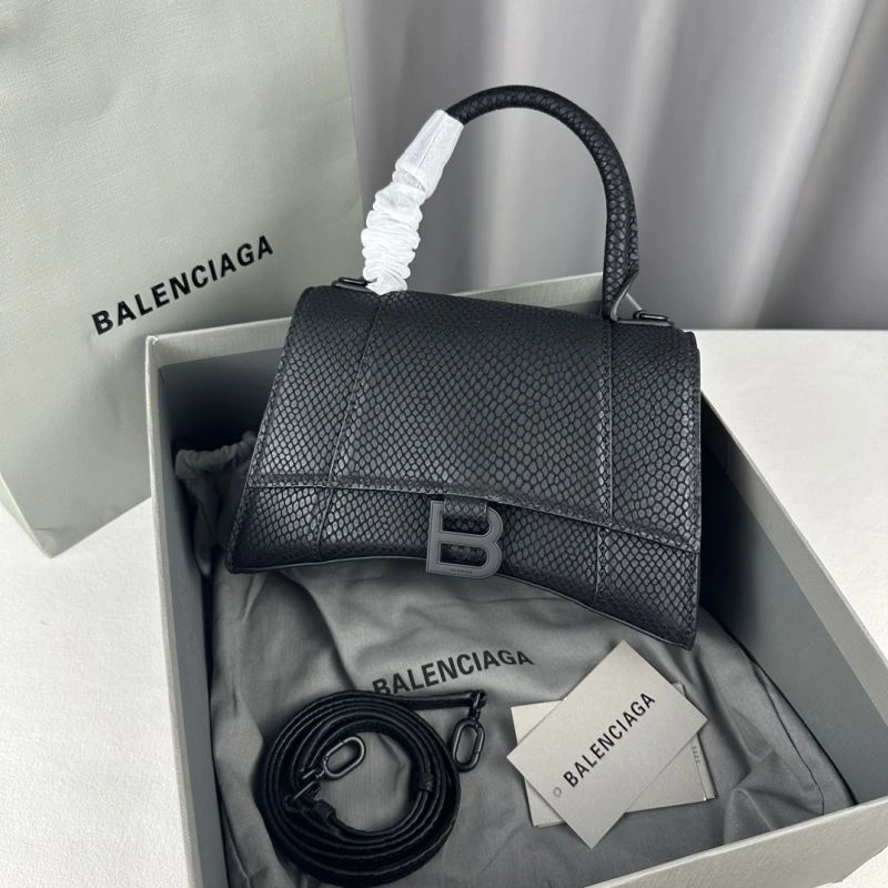 Balenciaga Hourglass Crocodile-Patterned Bag - S Size EyeCatching 78632