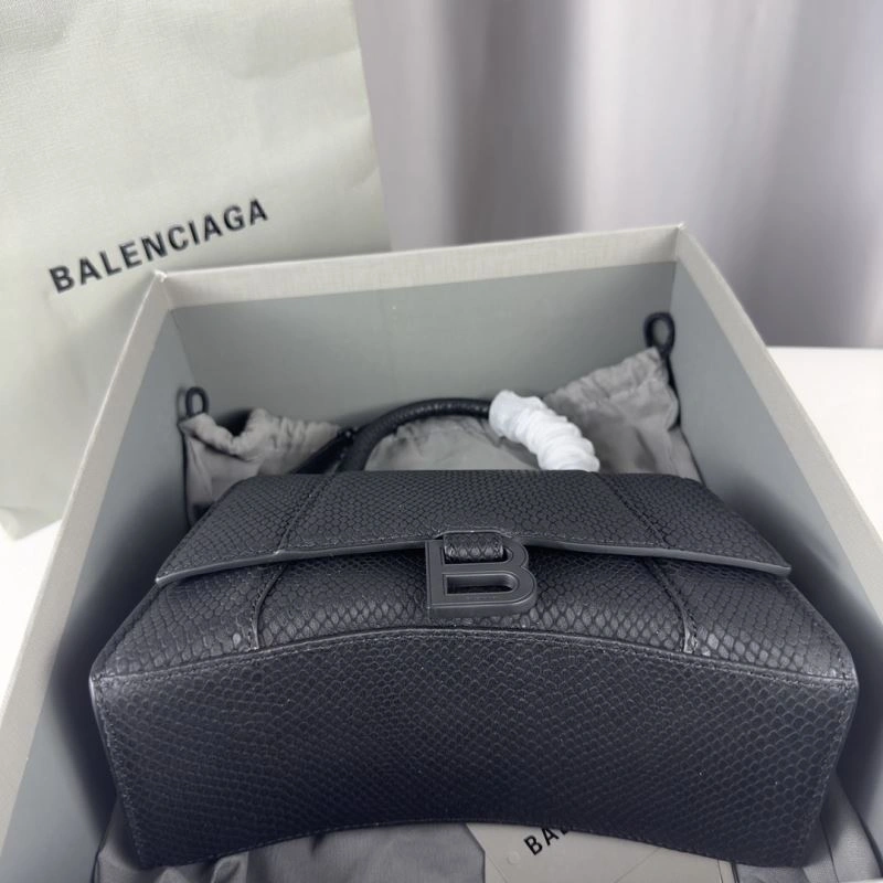 Balenciaga Hourglass Crocodile-Patterned Bag - S Size EyeCatching 78632