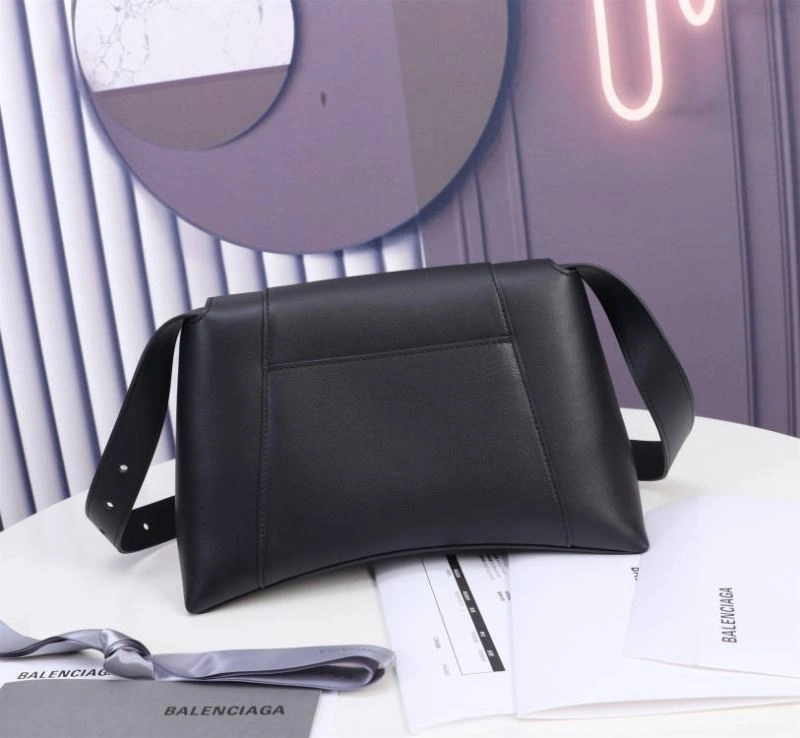 Balenciaga Hourglass Curved Black Bag with Gold Hardware - LG-6068S Original 75312