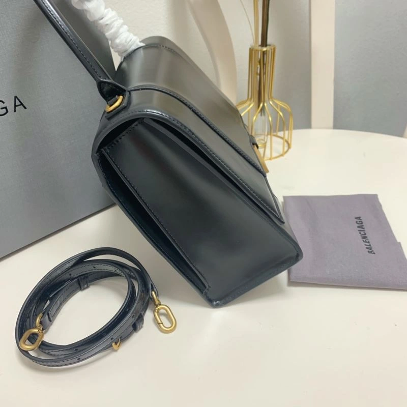 Stretchable Balenciaga Hourglass Large 27cm Smooth Box Leather Bag 72620