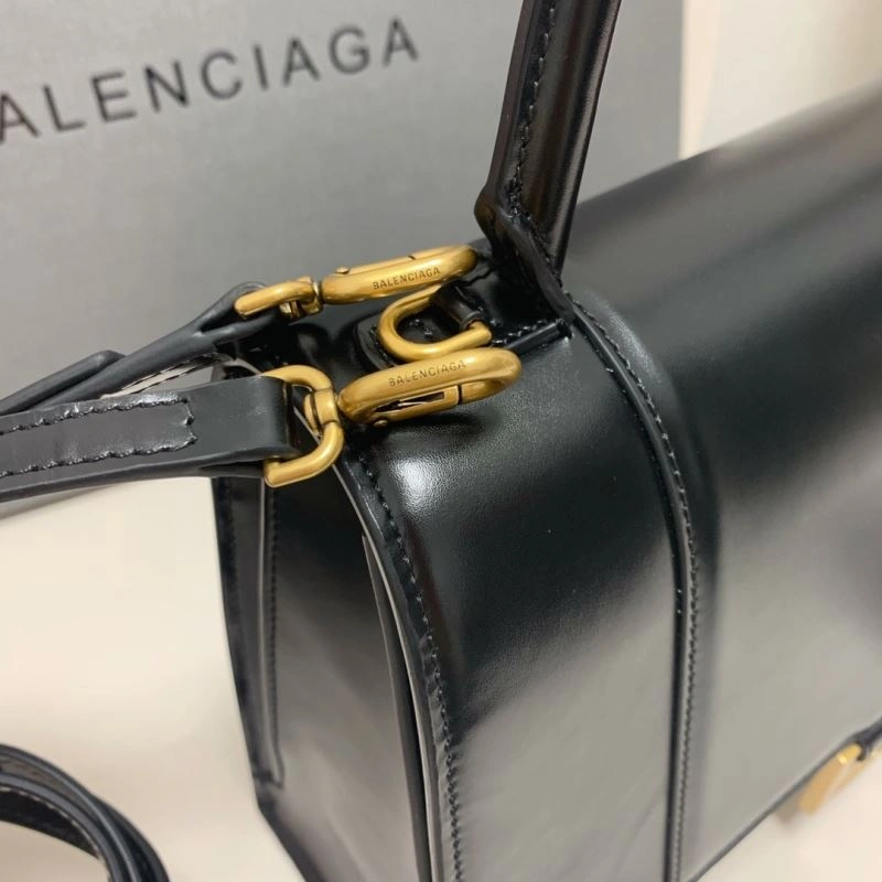 Stretchable Balenciaga Hourglass Large 27cm Smooth Box Leather Bag 72620