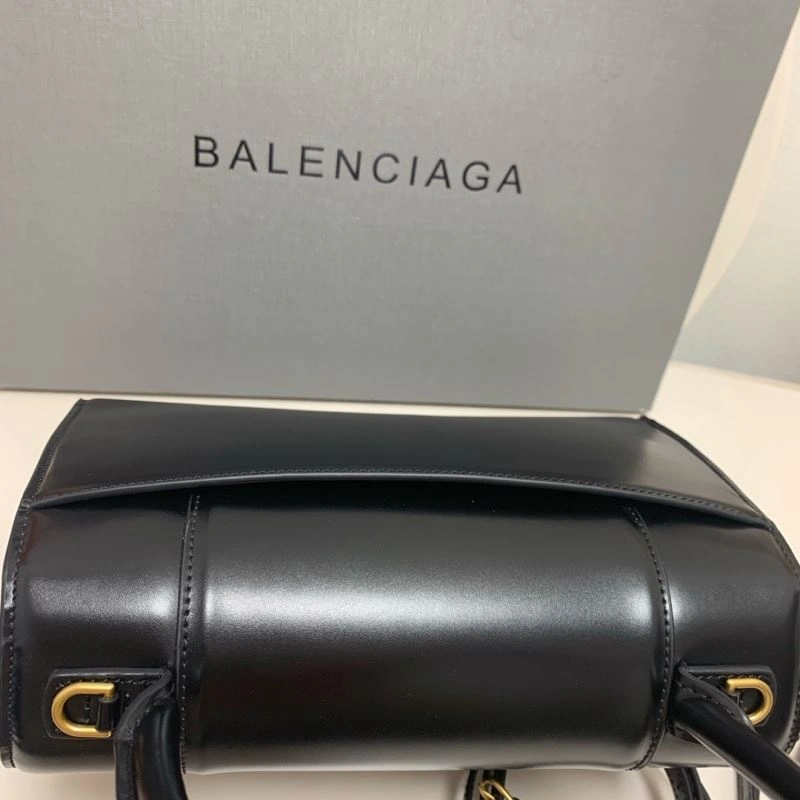 Stretchable Balenciaga Hourglass Large 27cm Smooth Box Leather Bag 72620