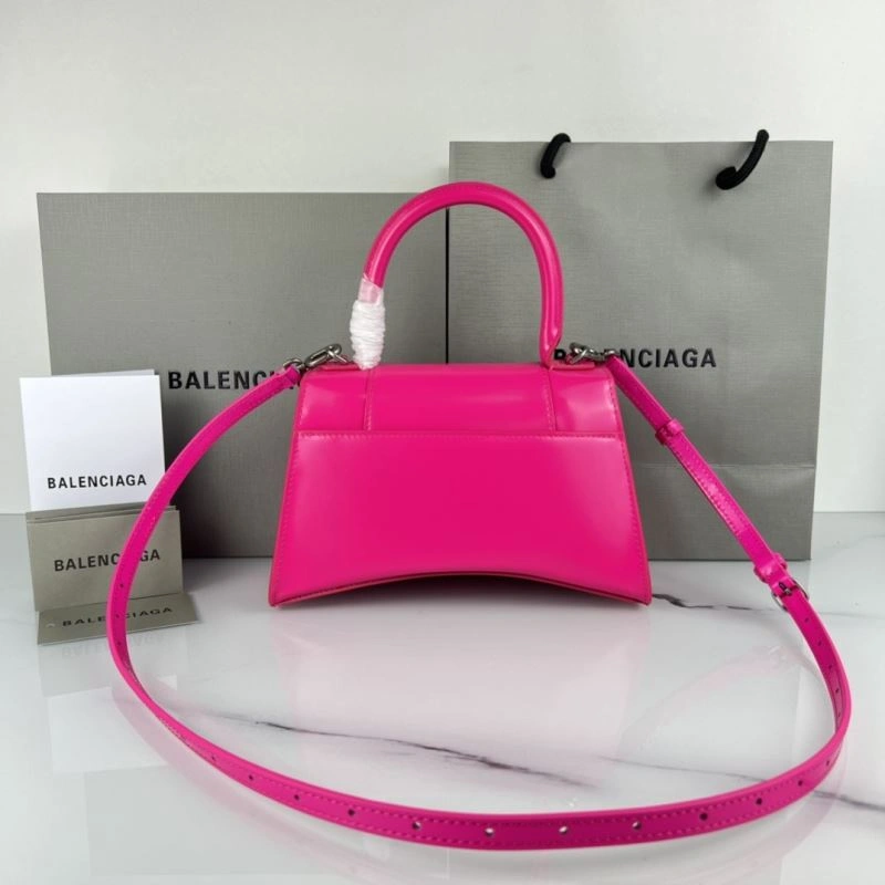 Balenciaga Hourglass Magenta Plain Bag - Iconic Design Popular 78721