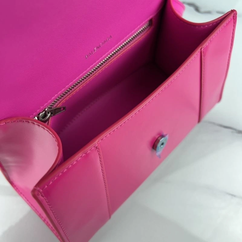 Balenciaga Hourglass Magenta Plain Bag - Iconic Design Popular 78721
