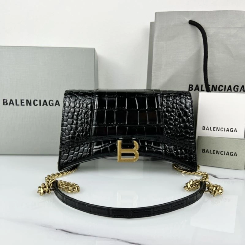 Lightweight Balenciaga Hourglass Mini Chain Crossbody Bag -  Cowhide Design 78647