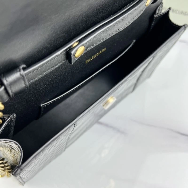 Lightweight Balenciaga Hourglass Mini Chain Crossbody Bag -  Cowhide Design 78647