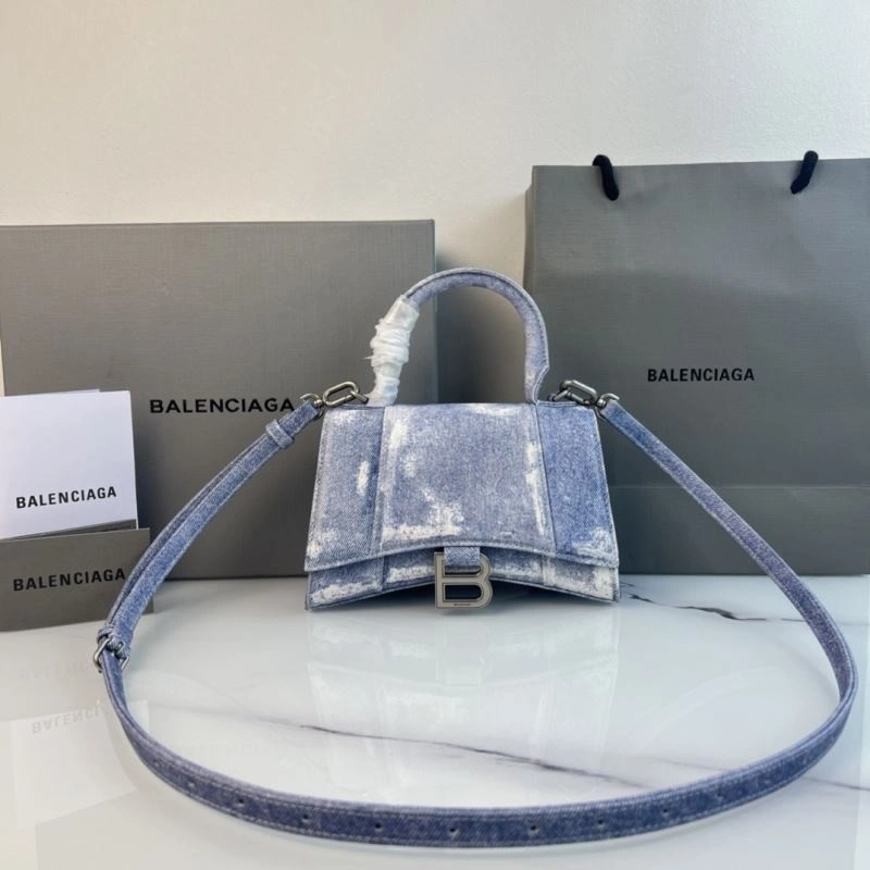 Balenciaga Hourglass Small Denim Bag -  Curved Design ComfortFit 78679
